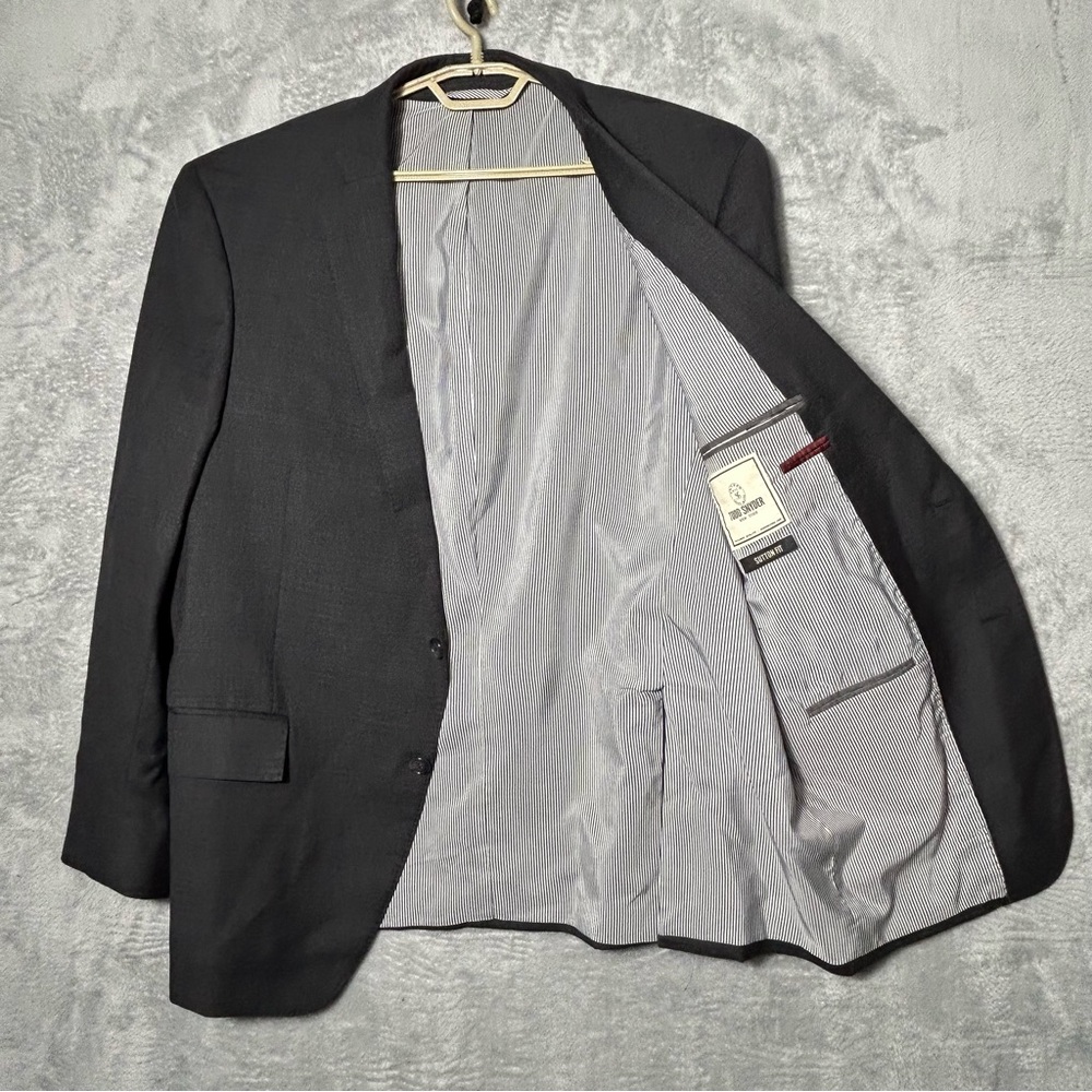 Todd Snyder Sutton Fit Sport Coat Blazer Mens 46R Wool Blend Lined Business Gray